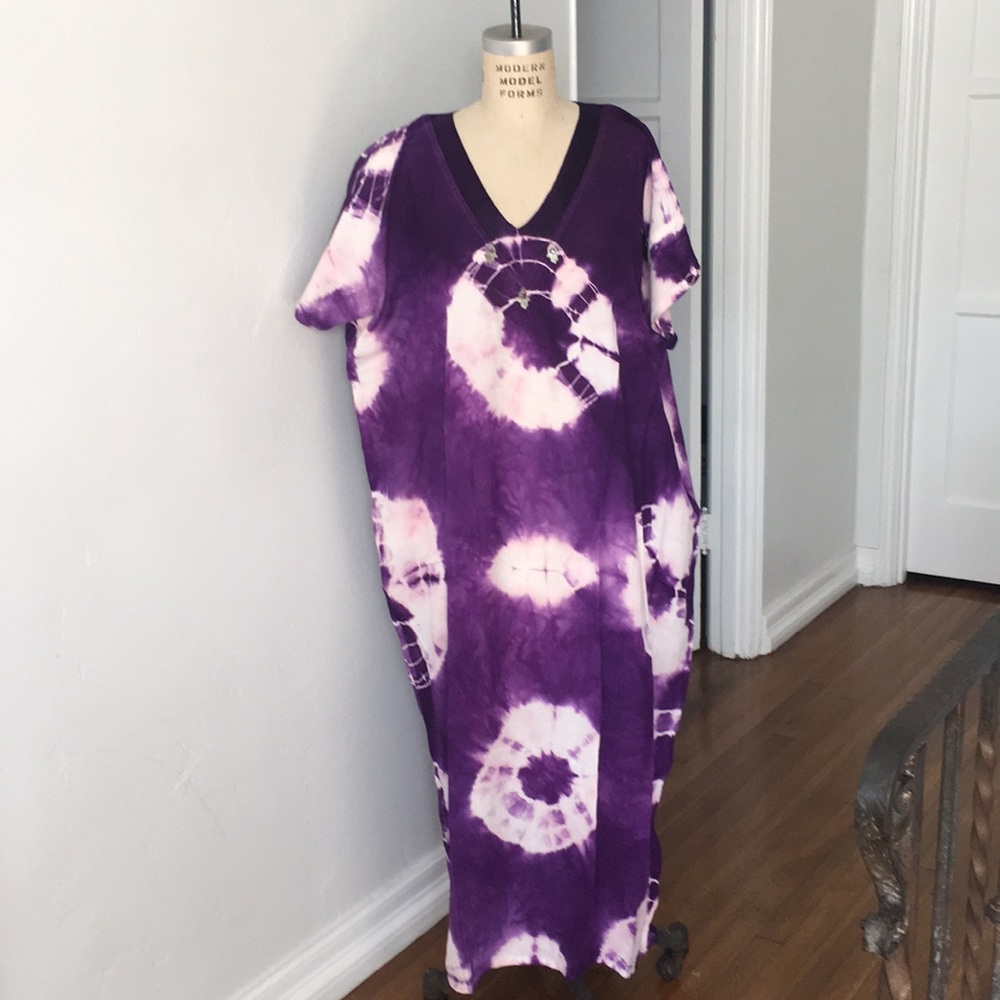 Moroccan tie dye caftan
